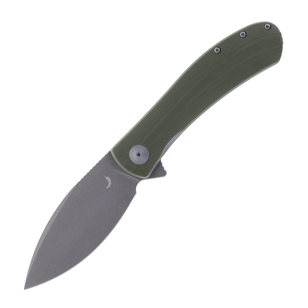 Trolsky Mandu Folding Knife OD Green G10 Handle D2 Plain Edge Dark