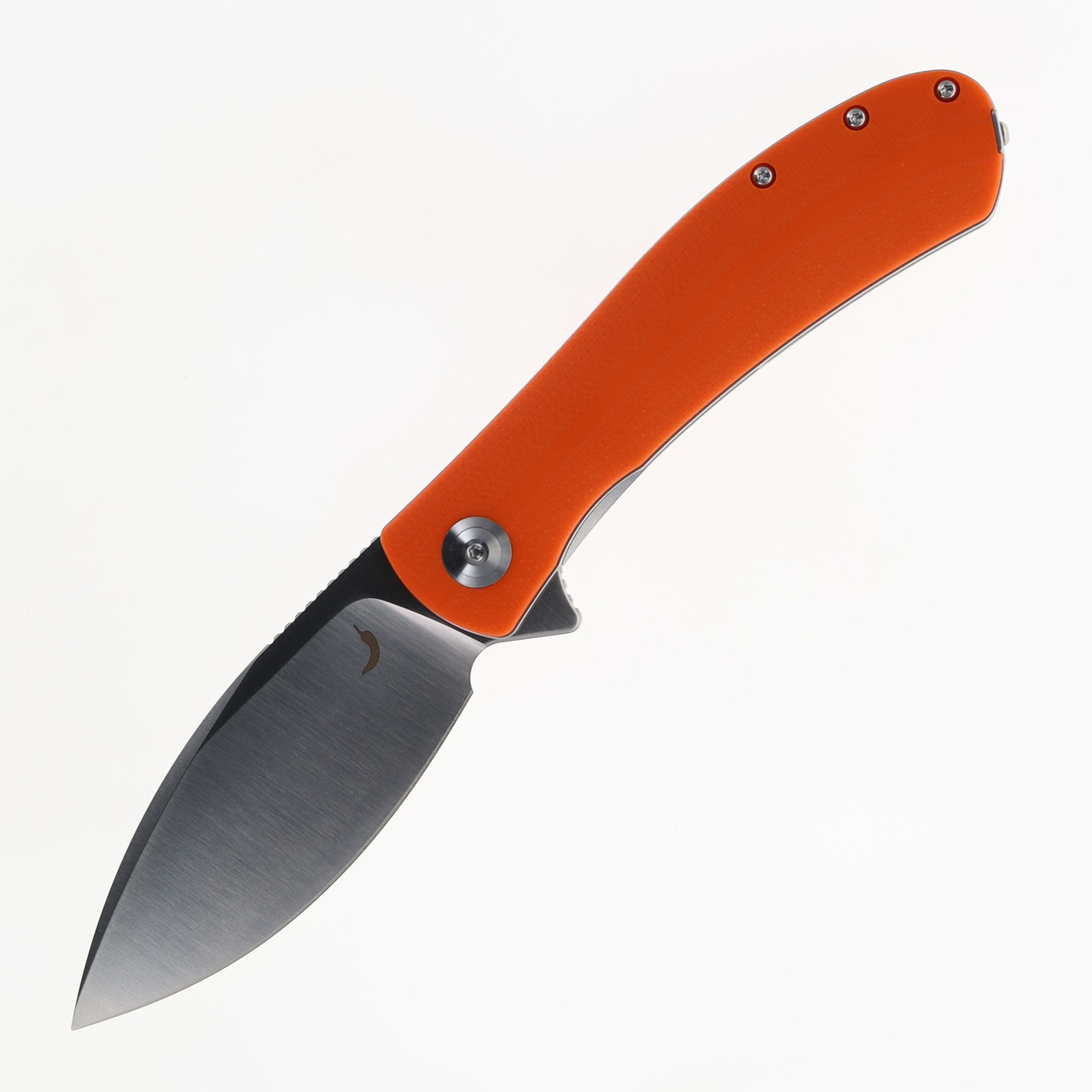 ととと Trolsky Mandu Folding Knife Orange Micarta Handle D2 Plain Edge