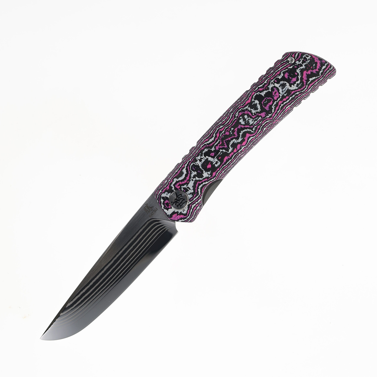 Katsu Folding Knife Color Carbon Fiber/Titanium Handle ZDP 189