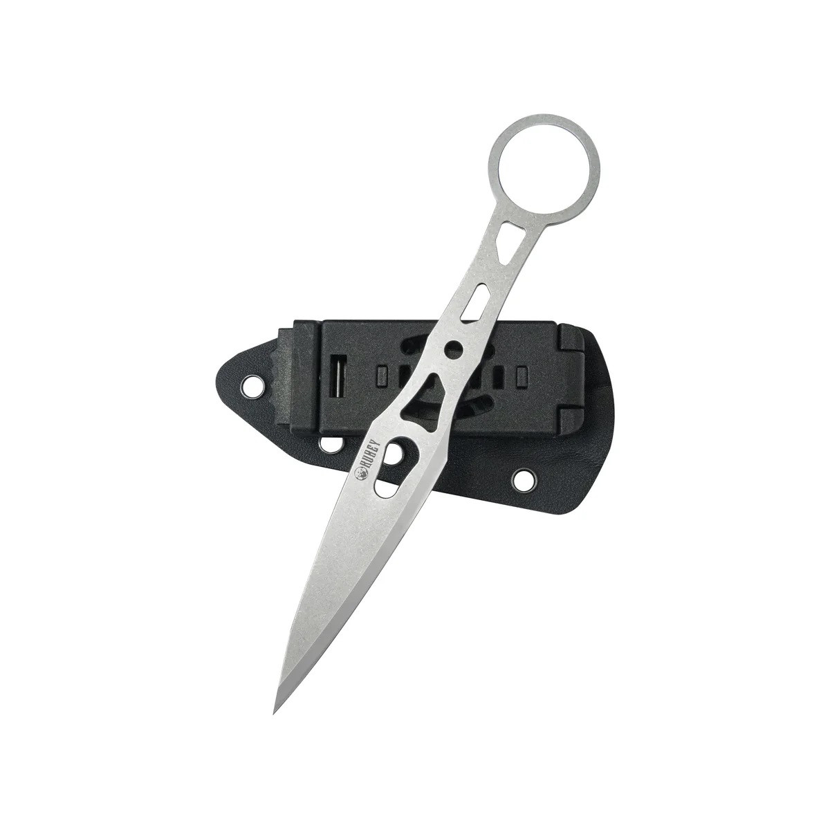 Kubey Kunai Fixed Blade Knife Skeletonized Handle 14C28N Plain Edge ...