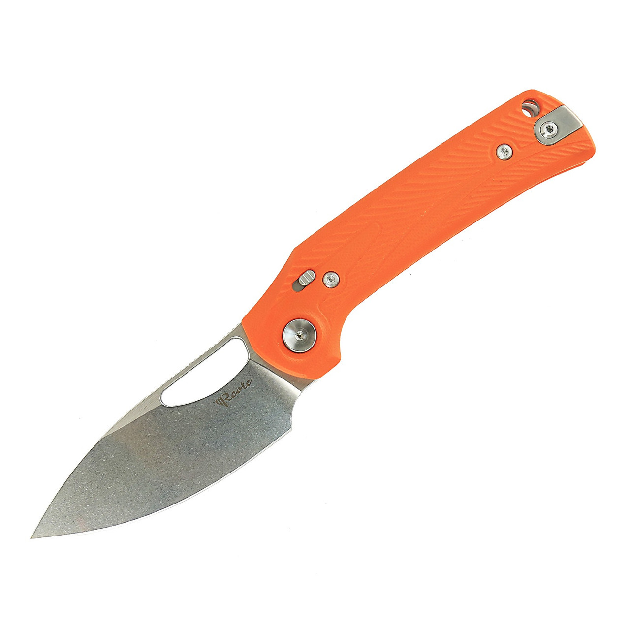 Reate PL-XE Folding Knife Orange G10 Handle Nitro-V Plain Edge