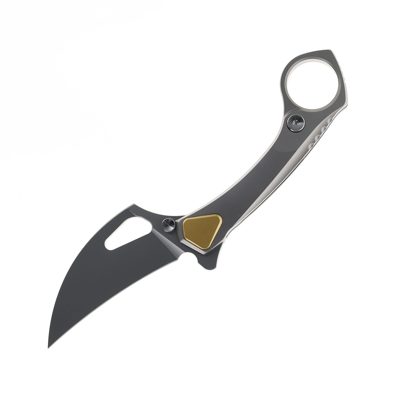 Rike Bakutuk Folding Knife Titanium Handle M390 Plain Edge