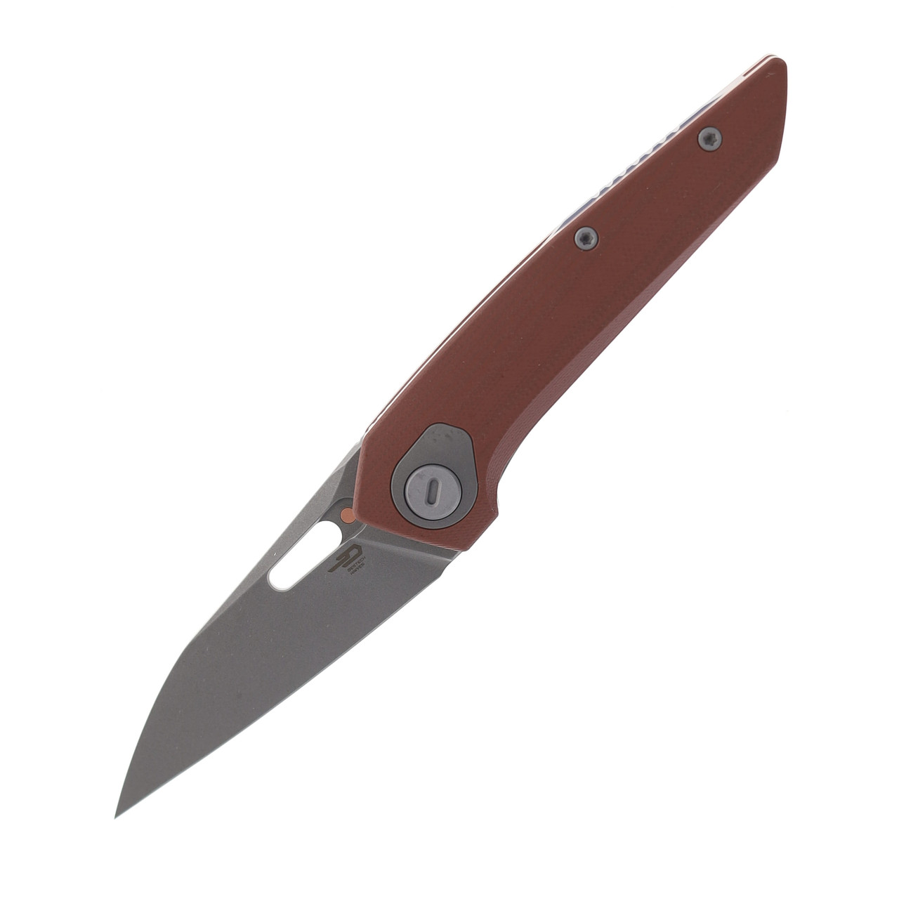 Bestech VK-Void Folding Knife Brown G10 Handle M-CUT Plain Edge