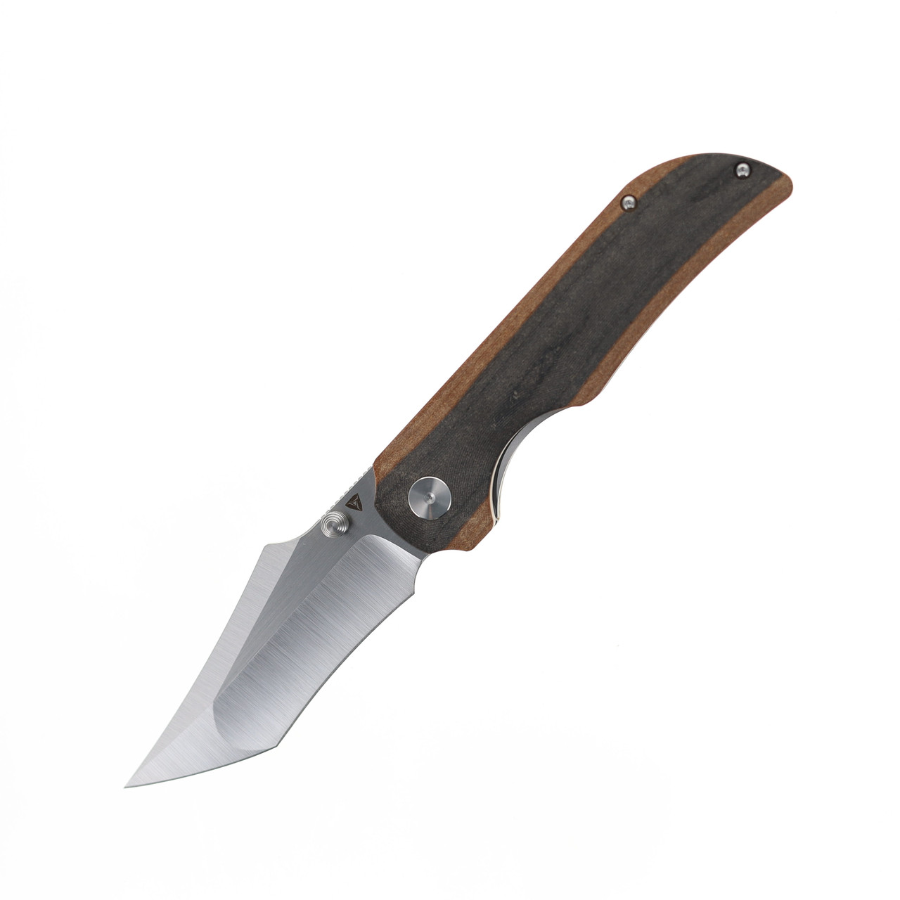 Tuya Wolf Folding Knife Brown G-Carta Micarta Handle M390 Harpoon