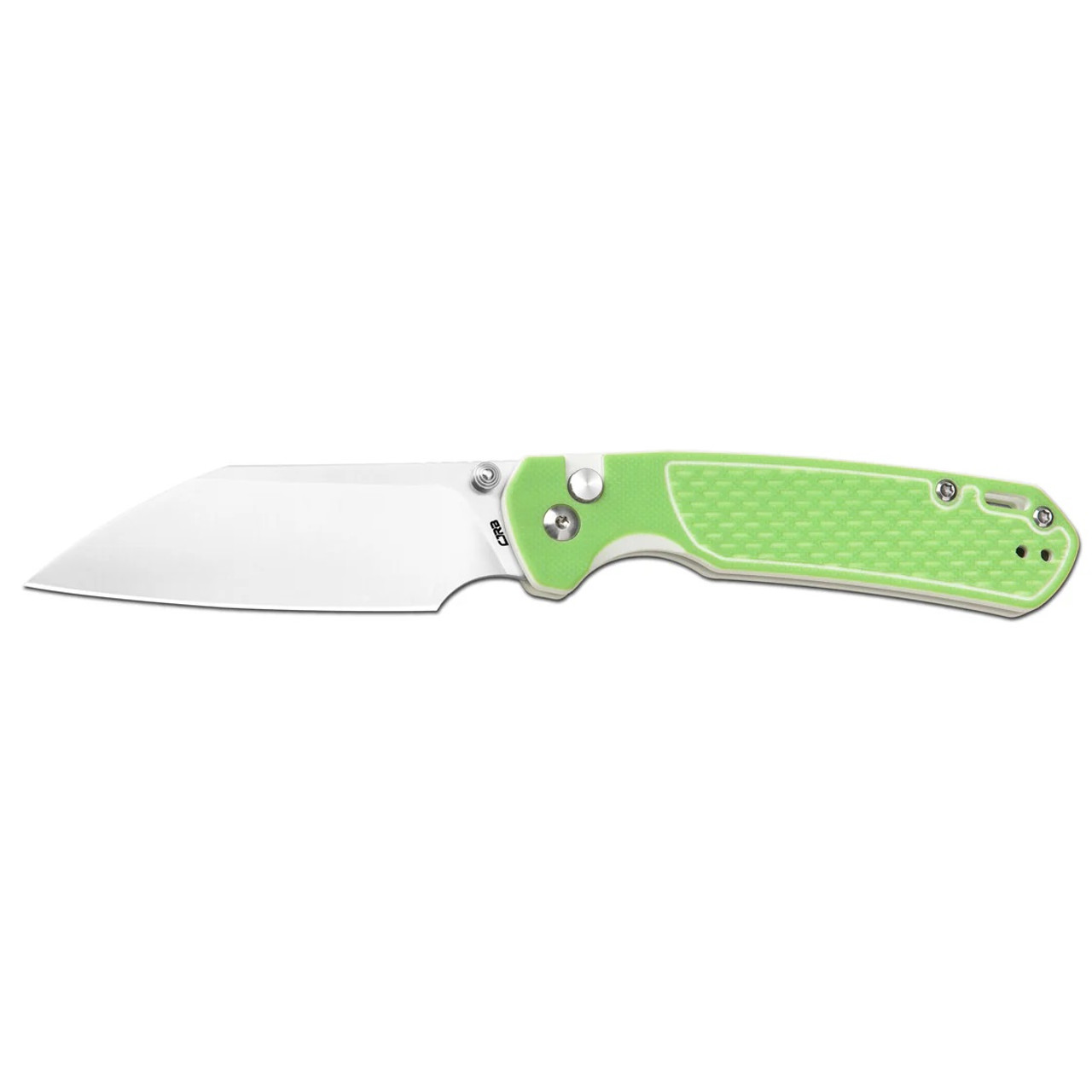 CJRB Pyrite-Light Folding Knife Green/White G10 Handle AR