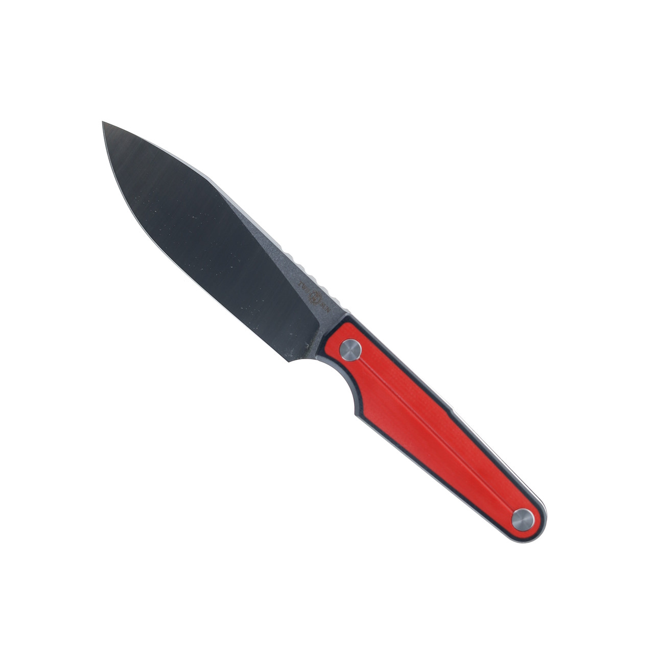 TwoSun Fixed Blade Knife Red/Black G10 Handle 14C28N Plain Edge