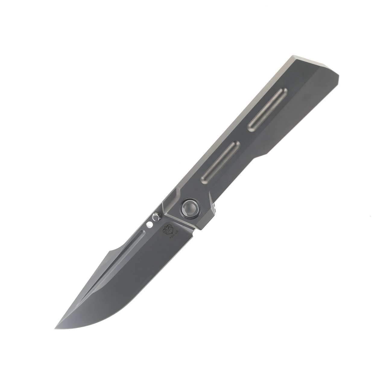 Poikilo Blade Marlin S1 Folding Knife Titanium Handle M398 Harpoon