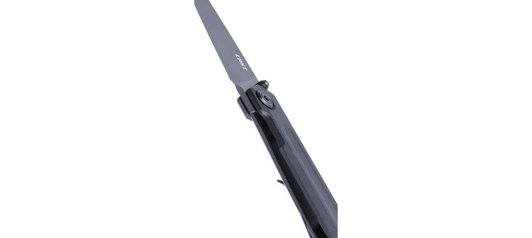 i  CRKT Straight Frame Lock Folding Knife Black G10 Handle D2 Plain