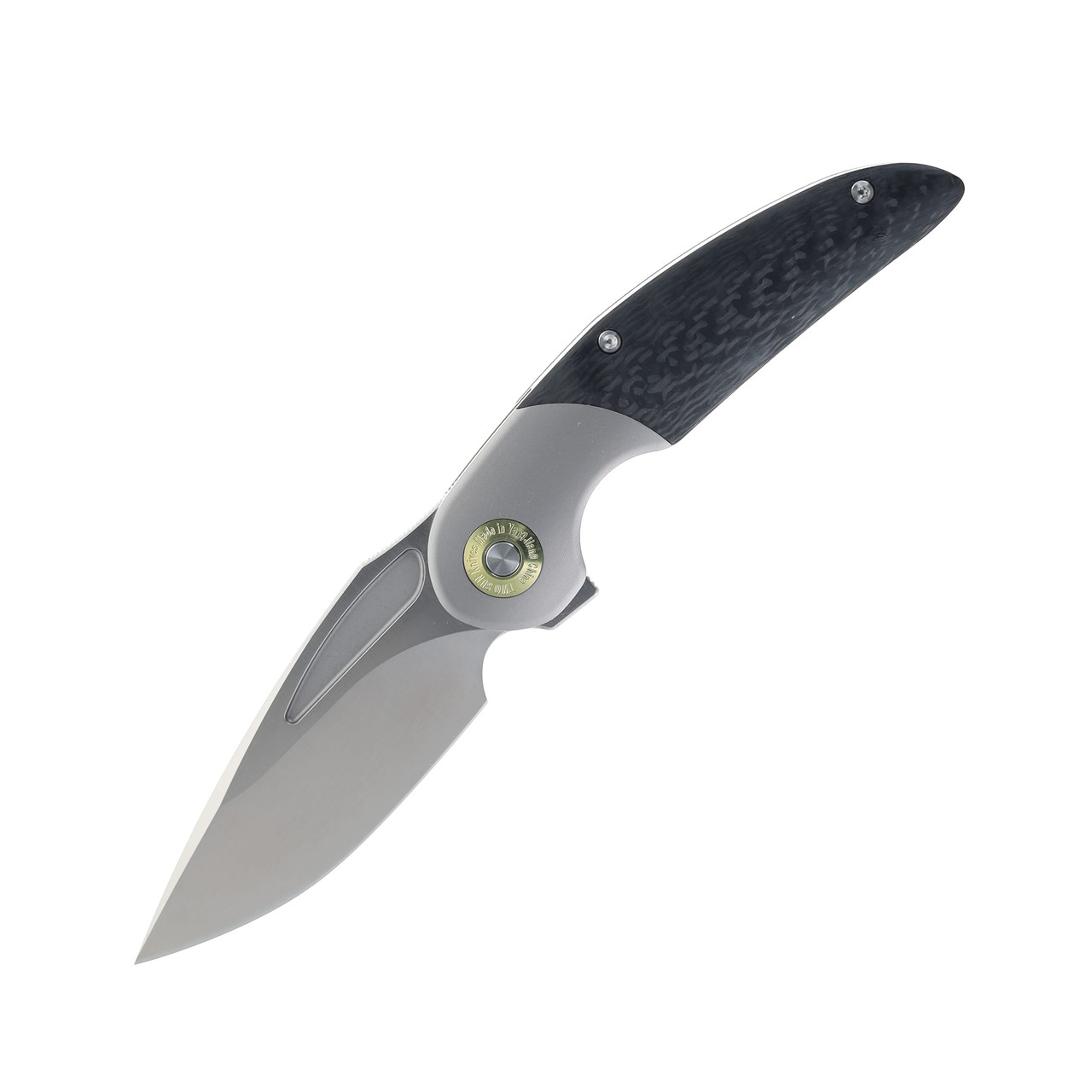TwoSun Folding Knife Titanium/Carbon Fiber Handle YJ01-V1 Plain