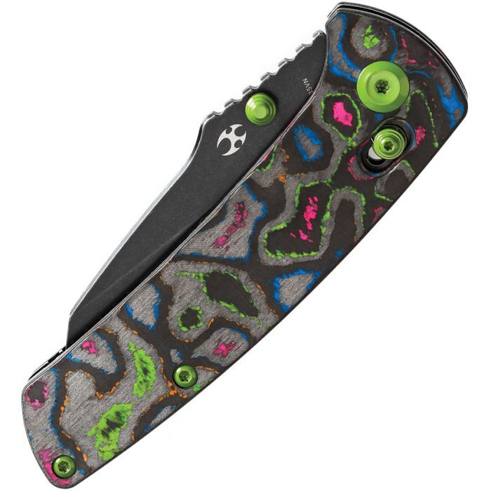 Kansept Main Street Folding Knife 80's Camo Carbon Fiber Handle