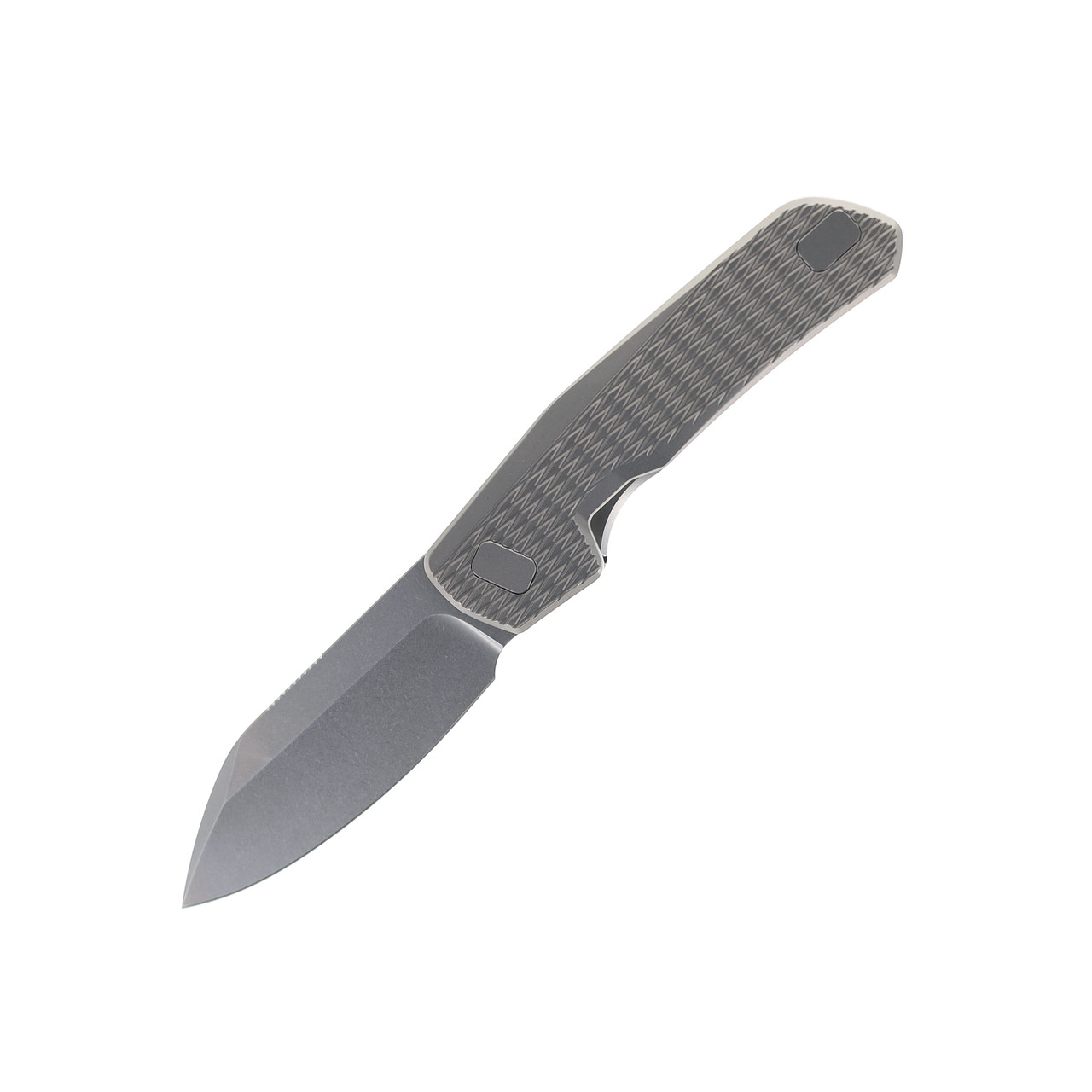 Divo Chaser Folding Knife Diamond Texture Titanium Handle S90V Blade