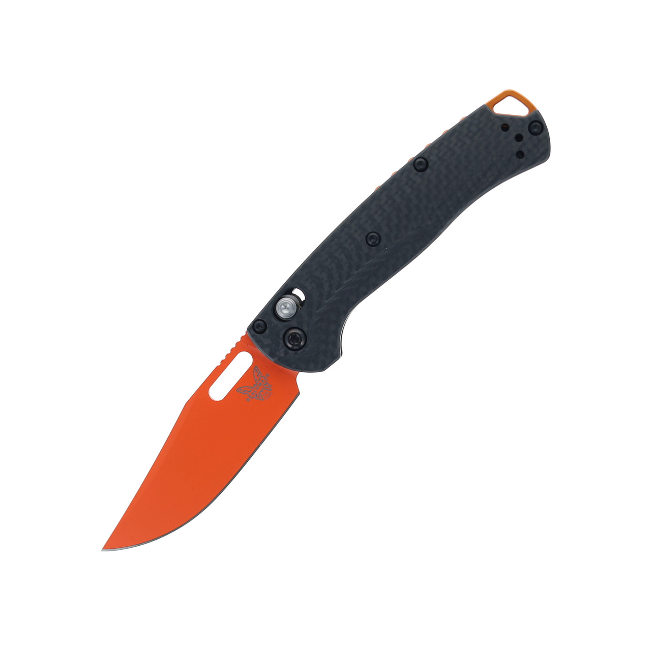 Benchmade Mini Taggedout Folding Knife Black Carbon Fiber Handle