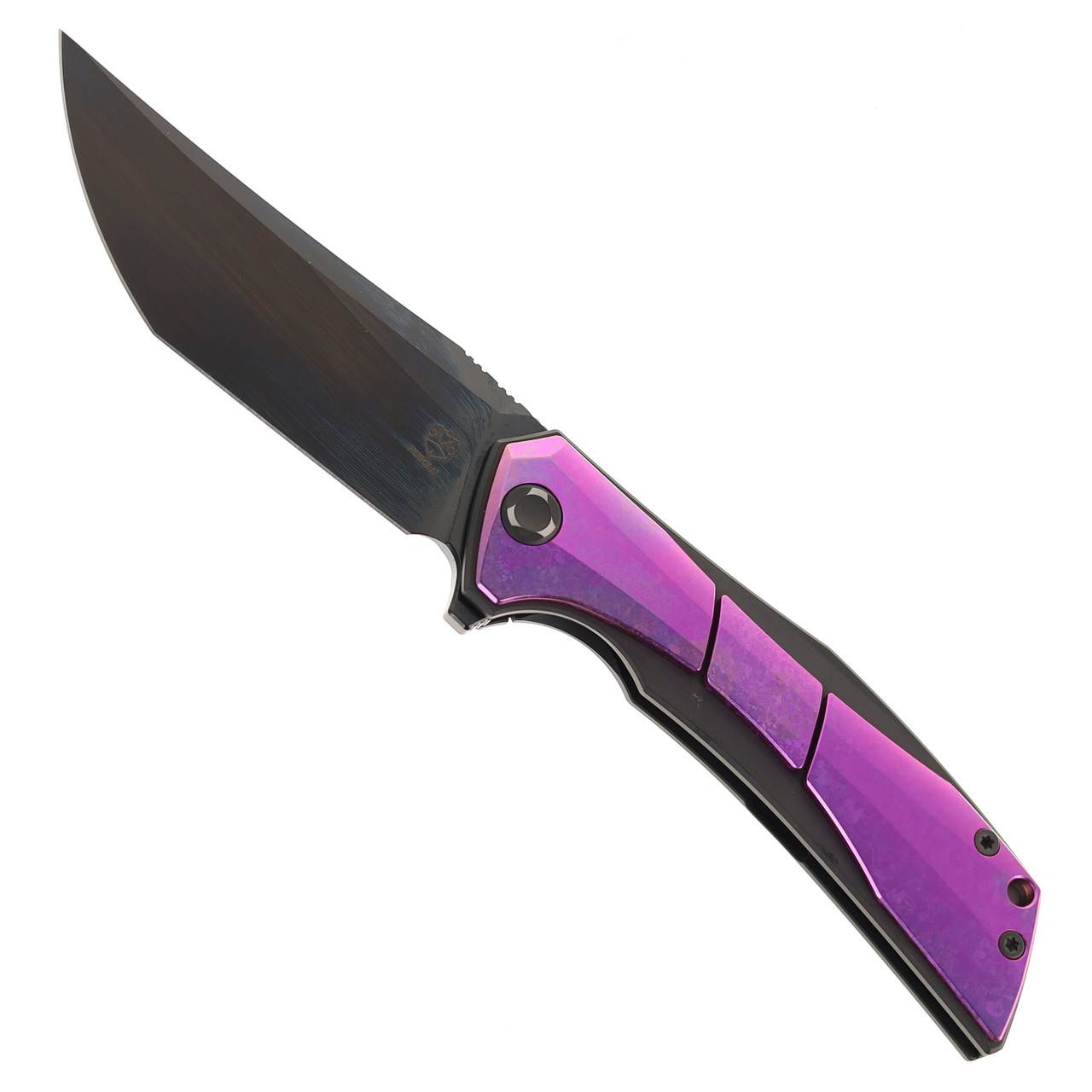 Poikilo Blade Anolis S2 Folding Knife Purple Titanium Handle M398