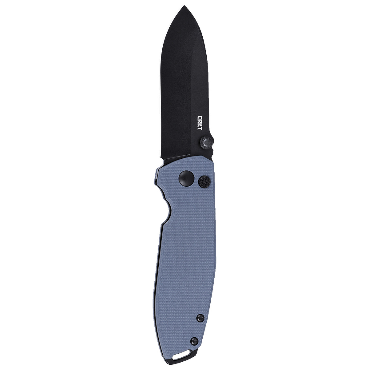 に CRKT 2495G Squid XM Gray/Blue Micarta Button Lock D2 Folding Knife