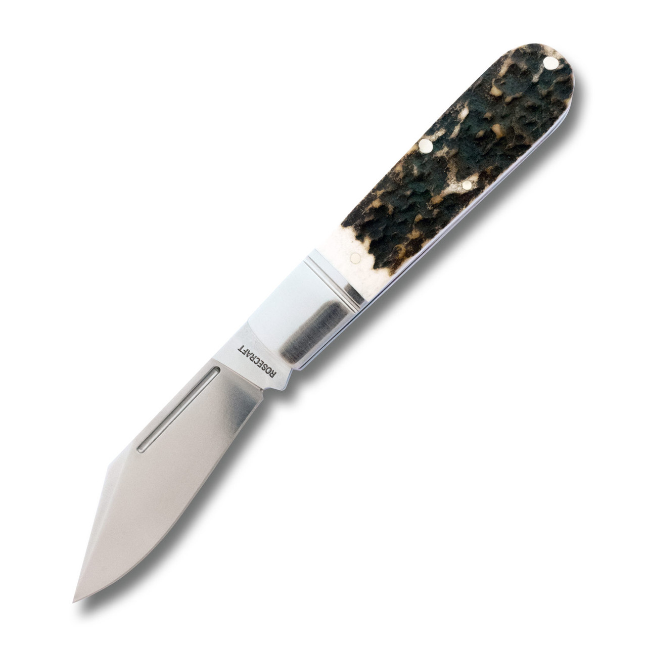 RoseCraft Blades Loosahatchie Jack Stag D2 Folding Knife RCT010