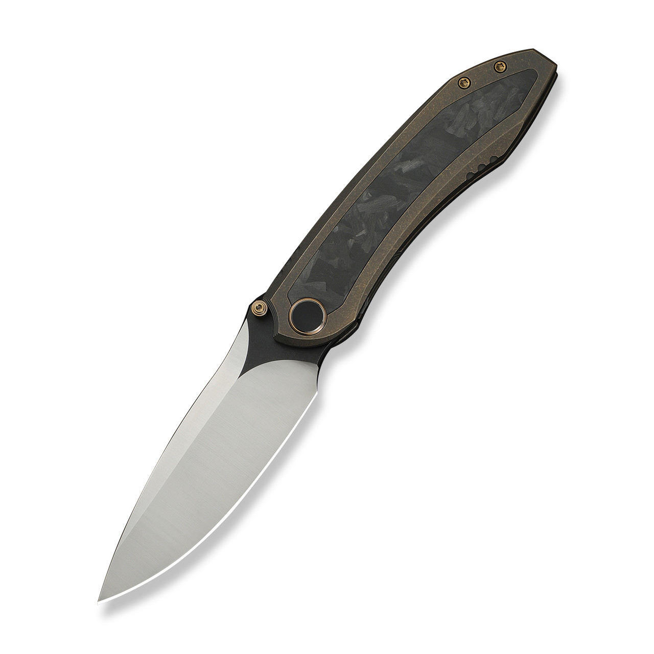 WE Winsome Folding Knife Bronze Titanium/Marble Carbon Fiber