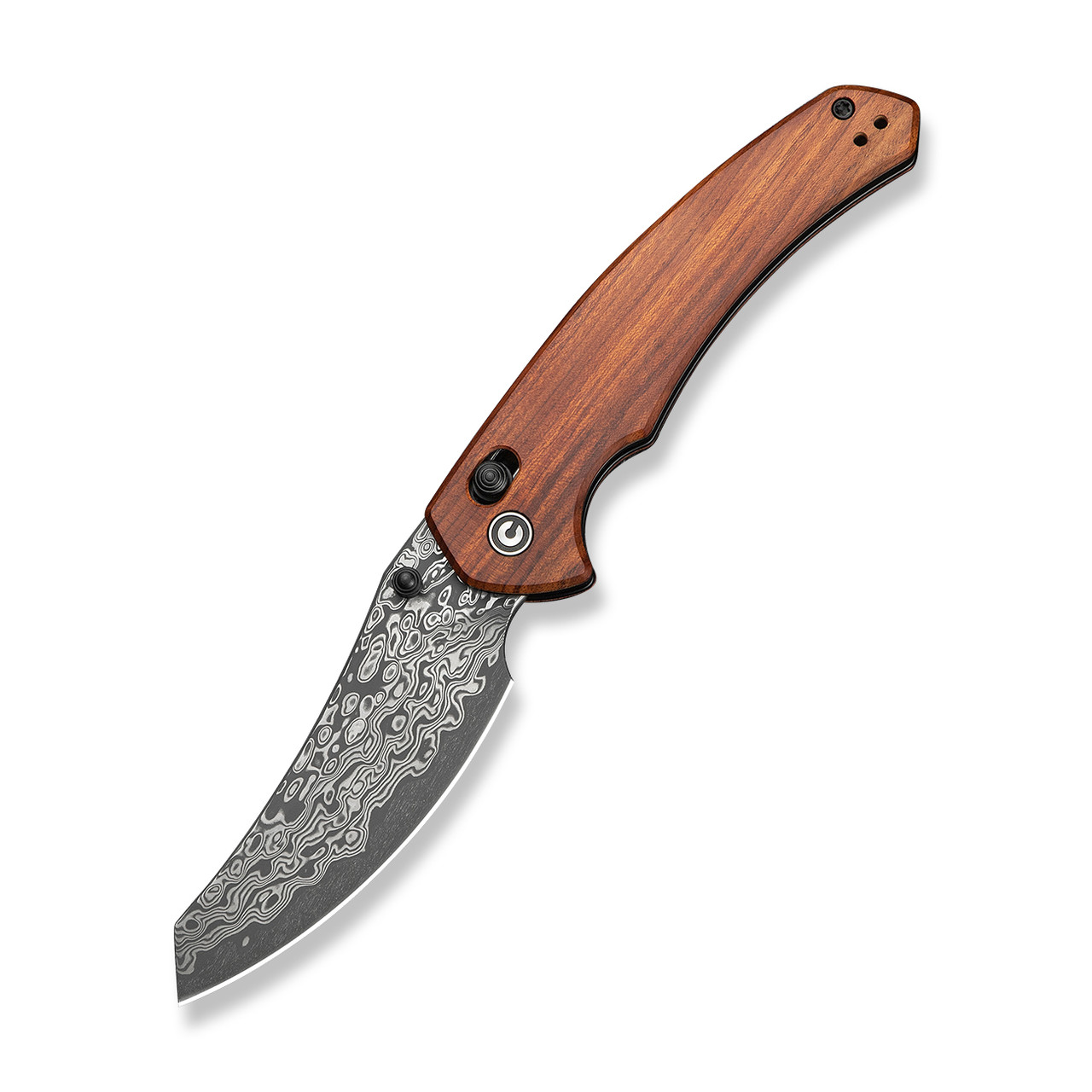 Civivi Sixgill Folding Knife Guibourtia Wood Handle Damascus