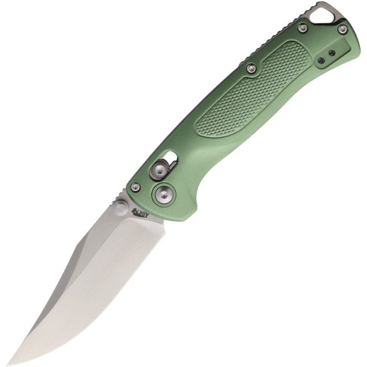 ABKT Tac Siege Folding Knife Green Aluminum Handle D2 Plain