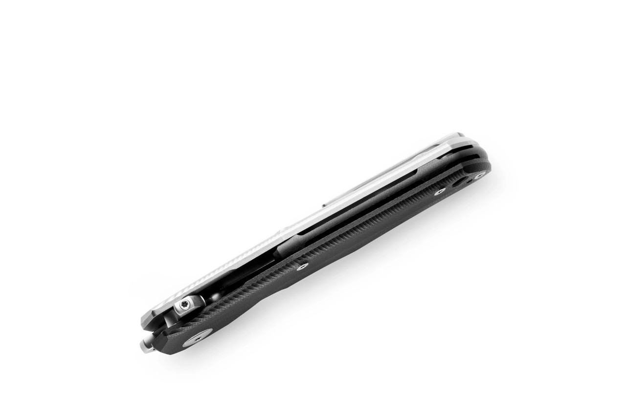 Lion Steel Q4ttro Folding Knife Black G10 Handle Magnacut Plain