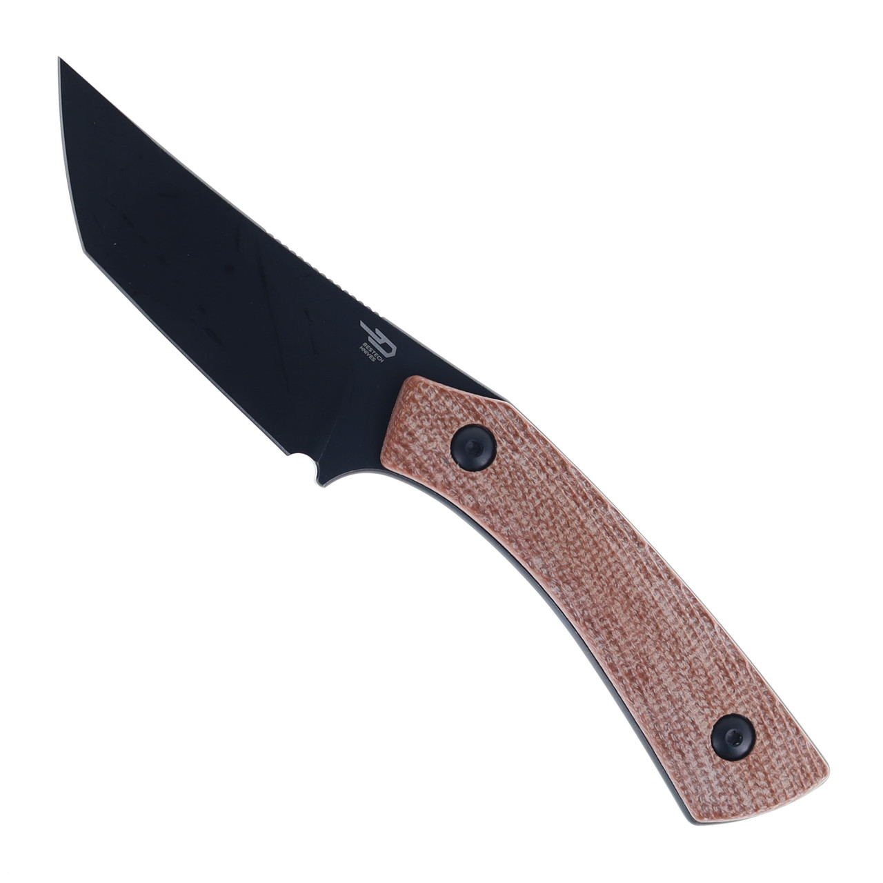 ★極上美品★ ブラウン パクセッテ STAEBLE-KATA 45mm F2.8 Bestech STEP Folding Knife Brown Micarta Handlle D2 Plain Edge