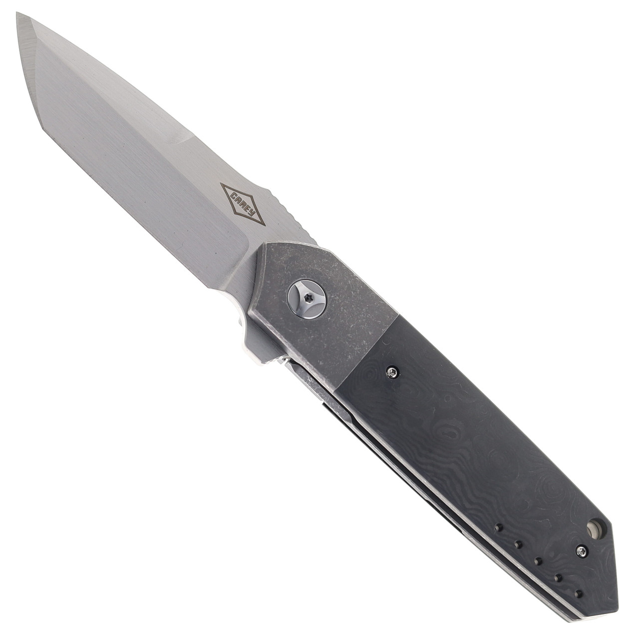 Mechforce Carey Collba Roaster Folding Knife Fatcarbon Black Dune