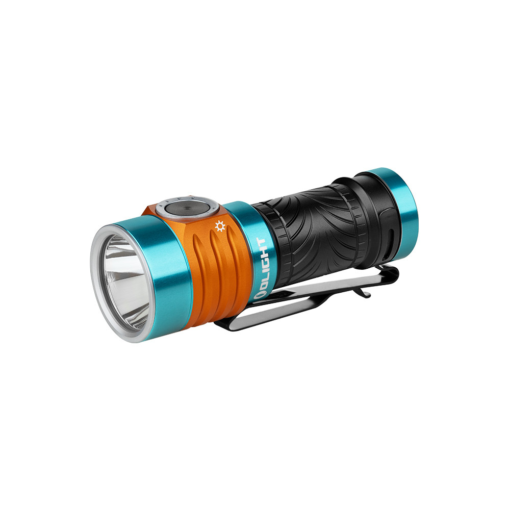 Olight Baton Turbo Compact EDC Flashlight Blue/Orange 1,000 Lumens