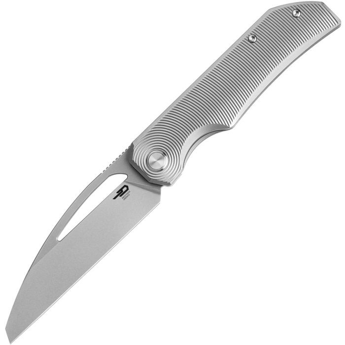 Bestech Taipan Folding Knife Beadblast Stonewash Titanium Handle M