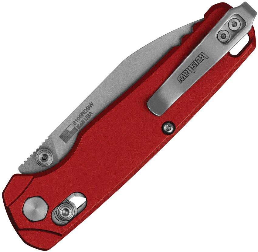 Kershaw Bel Air Folding Knife Red Aluminum Handle Magnacut Drop