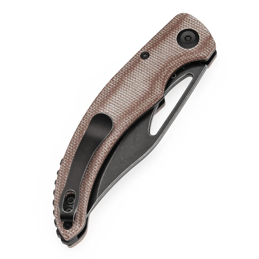 Tenable Gideon Folding Knife Brown Micarta Handle Nitro-V Plain