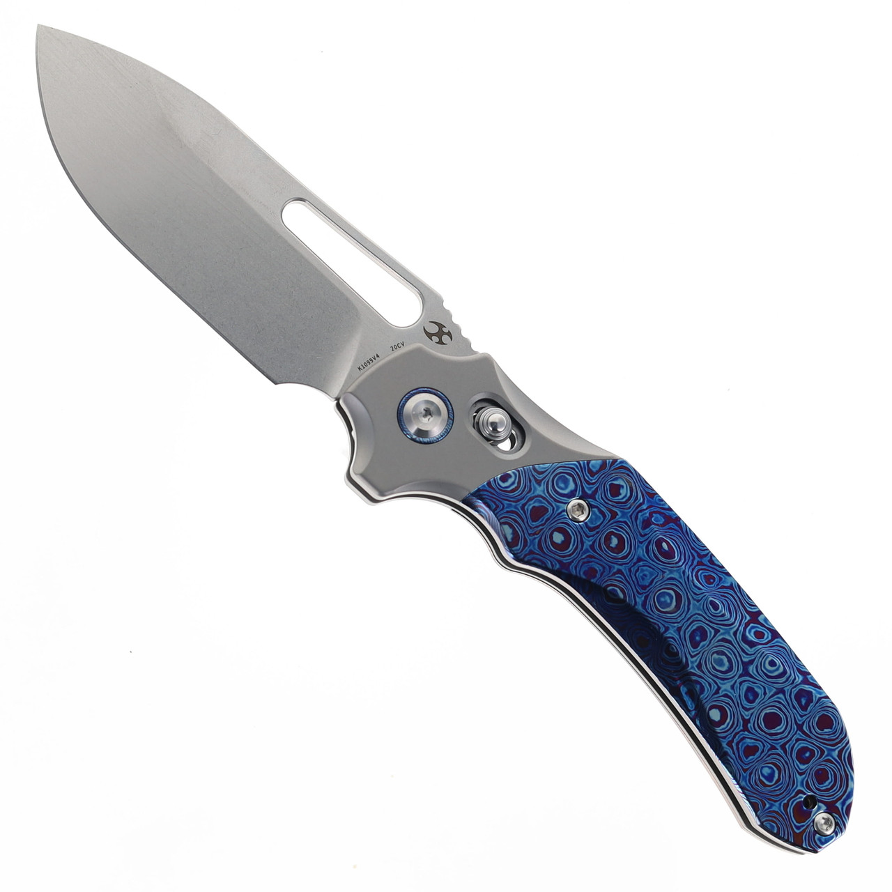 Kanspet Quasar Folding Knife SW Titanium/Timascus Handle 20CV