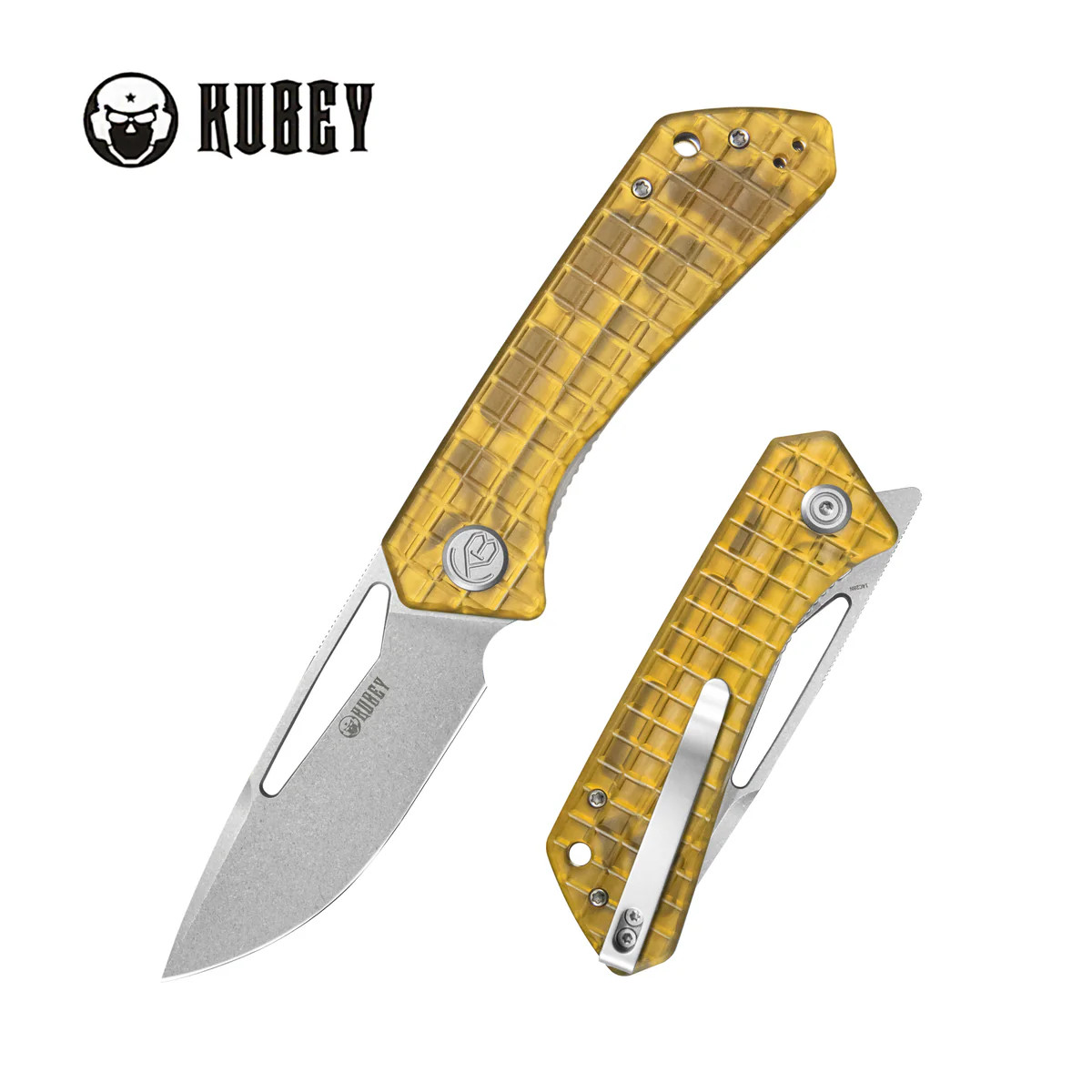 Kubey Thalia Front Flipper EDC Pocket Folding Knife Ultem Handle