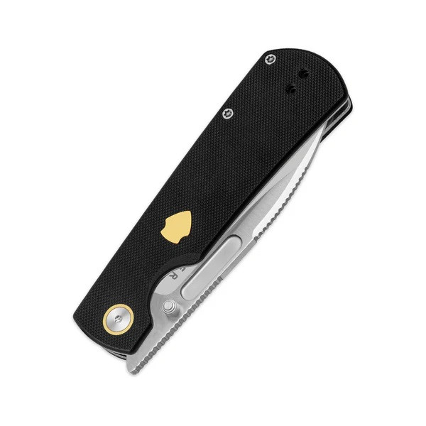 Kizer Retro Folding Knife Black G10/Brass Handle Nitro-V Drop