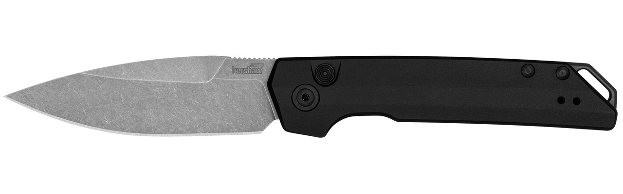 A Kershaw Launch Iridium Auto Knife Black Aluminum Handle