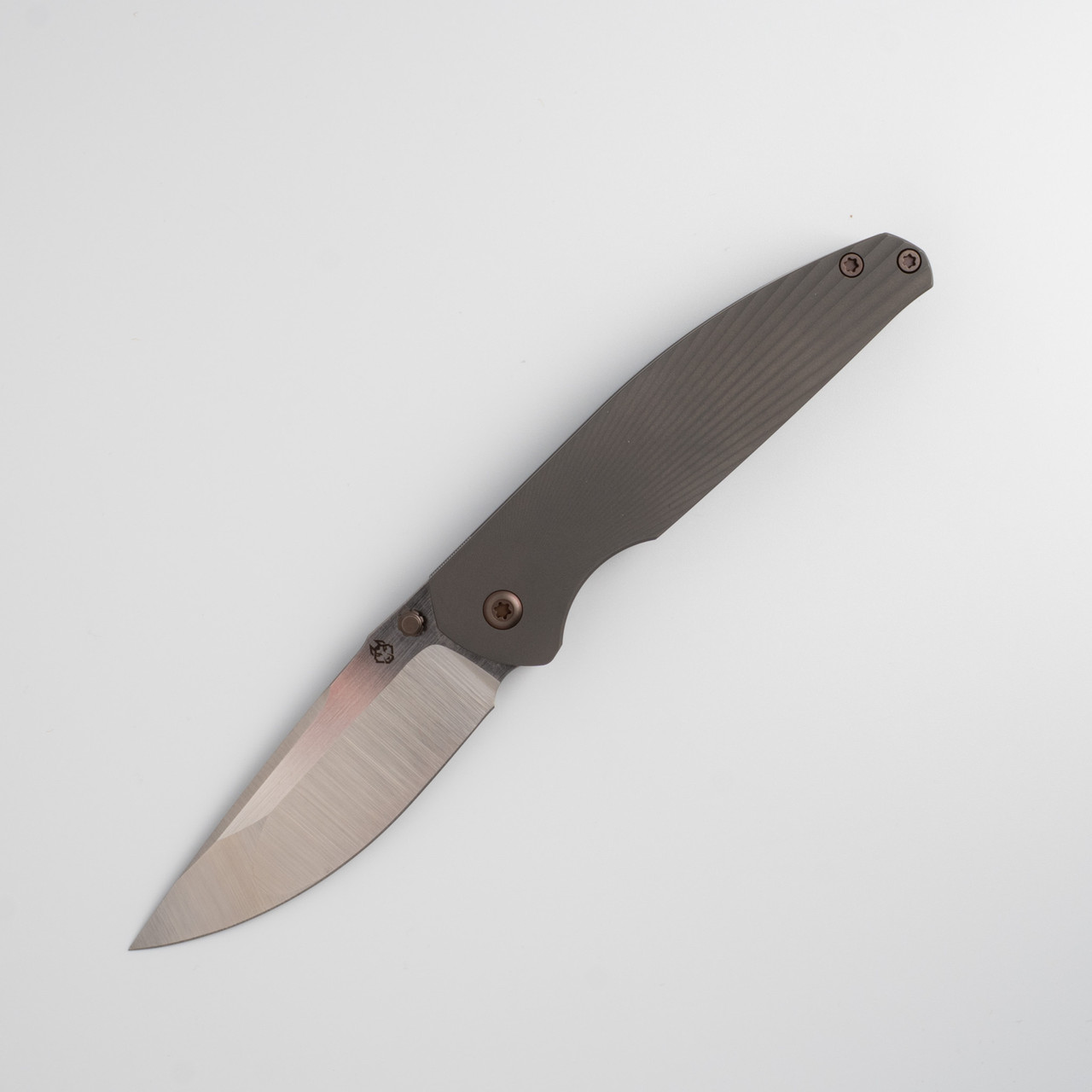 Jack Wolf Tango Folding Knife Titanium Sunburst Handle S90V Plain