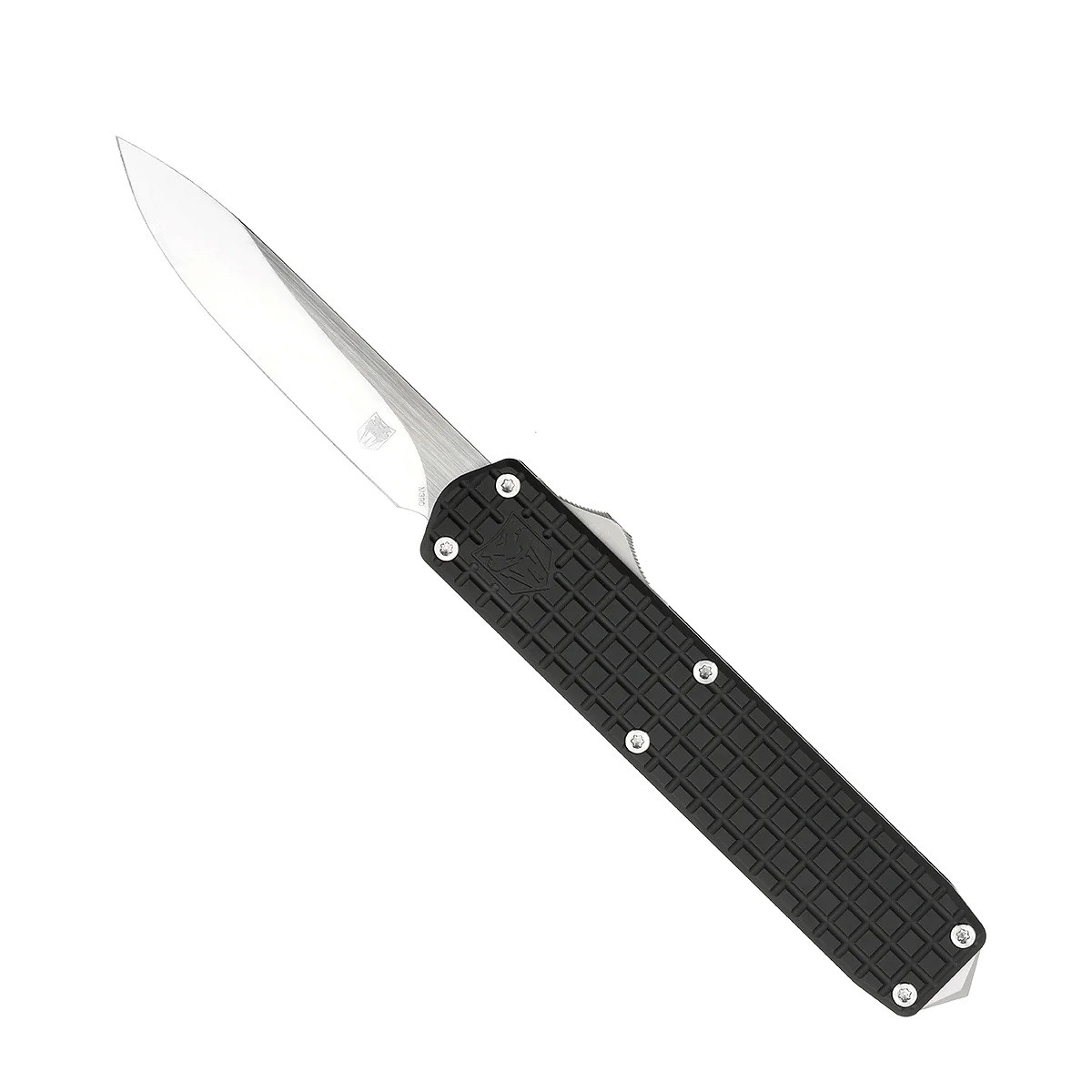 CobraTec Large Warrior OTF Auto Knife Black Aluminum Handle M390