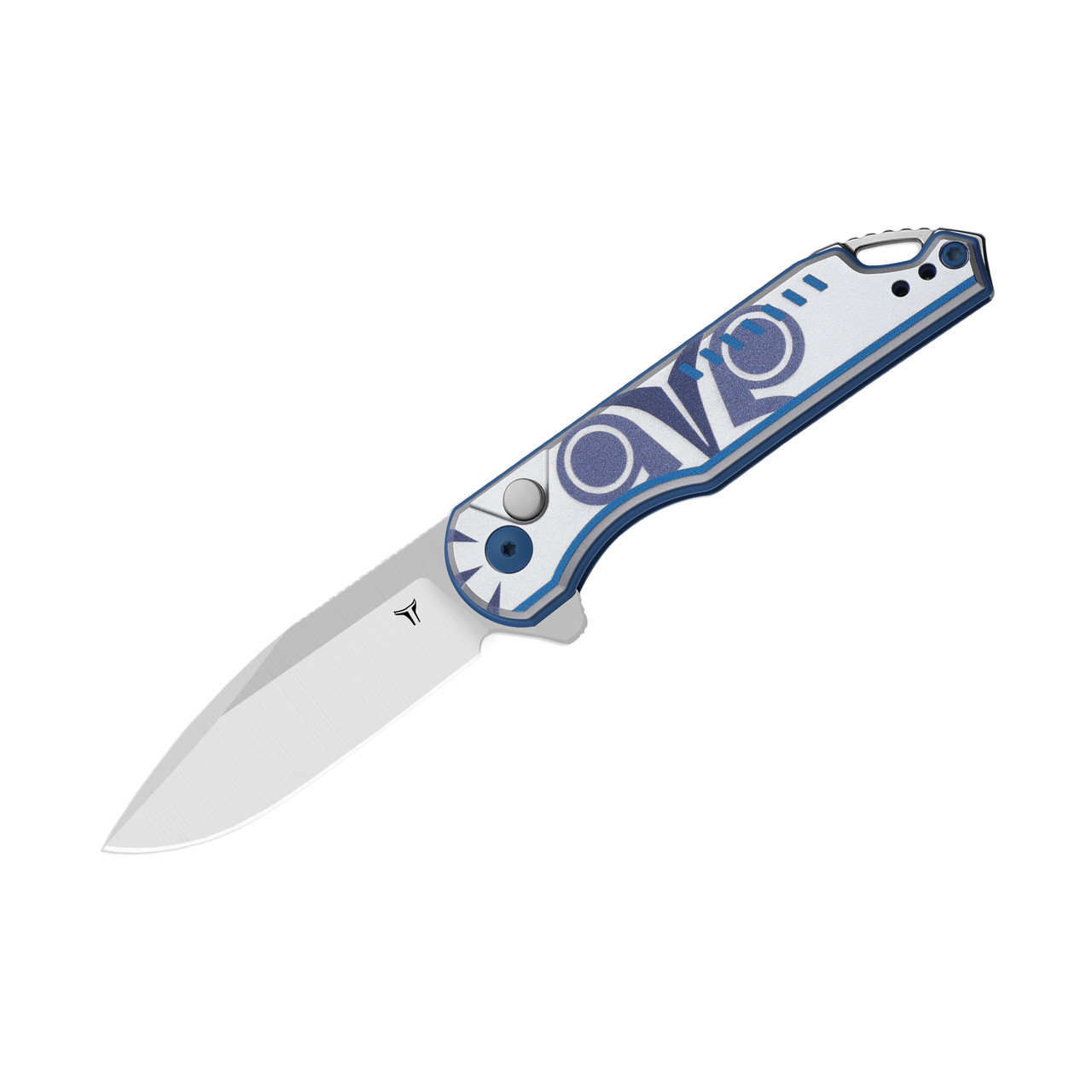 WMK Exclusive Kizer Assassin Folding Knife Blue/Gray Aluminum