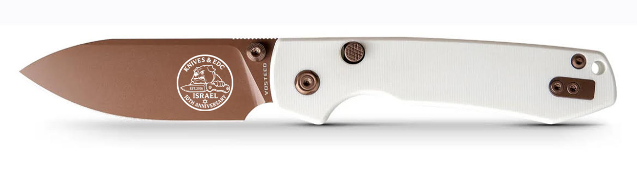 Vosteed Raccoon Top Liner Lock Folding Knife Green Micarta