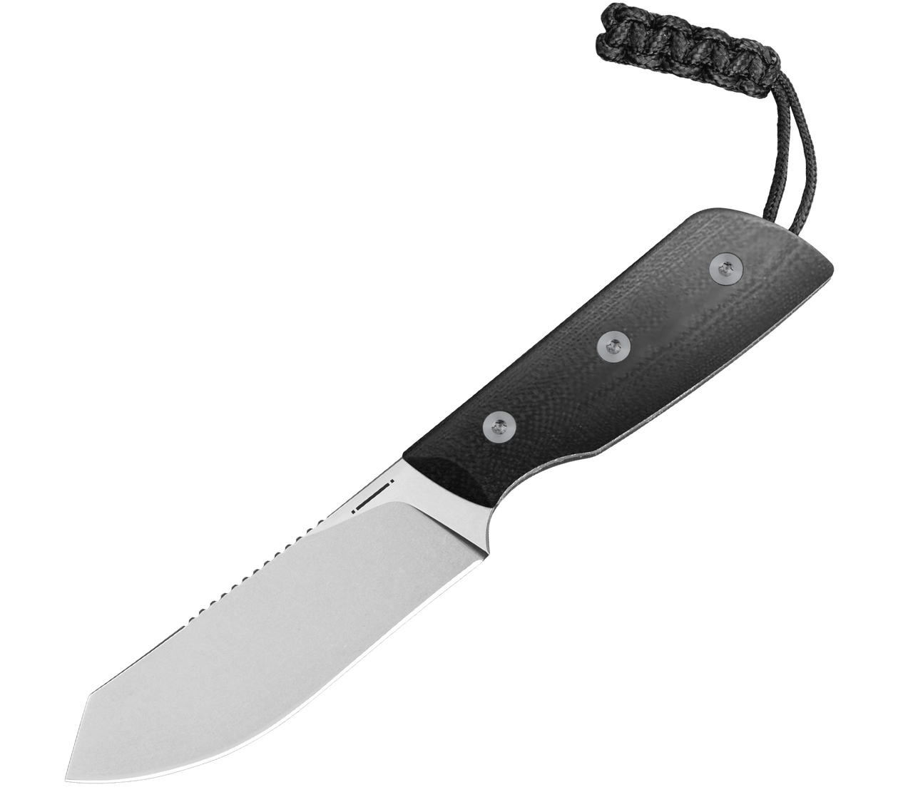 Straight Line Digger Fixed Blade Knife Black G10 Handle 14C28N