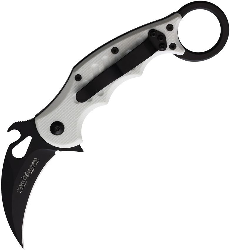 Fox Knives Bohler N690 Karambit Linerlock White G10 Folding Knife