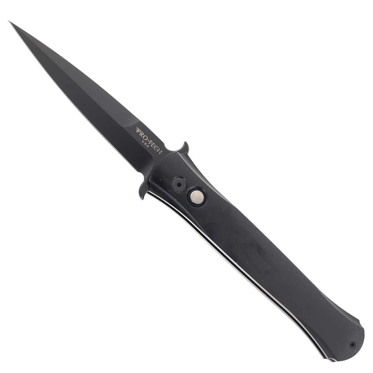 _^ Protech Large Don 1921-LTD 154CM DLC Black Auto Knife 1921-LTD