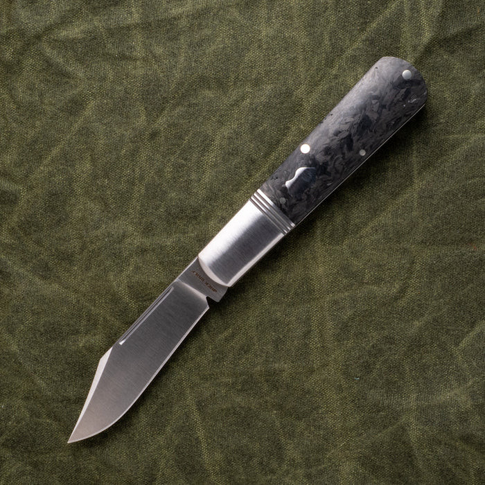 Jack Wolf Gateway Barlow Slip Joint Folding Knife Black Carbon