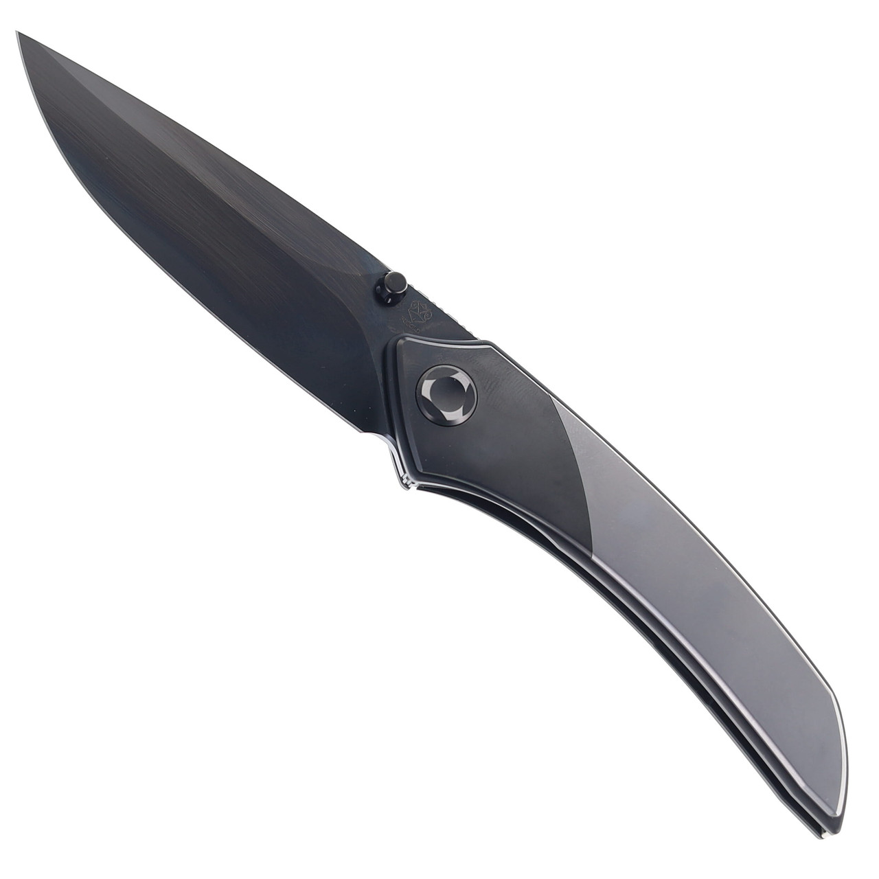 Poikilo Blade Tuna Mini S2 DLC Bolster Titanium Folding Knife DLC