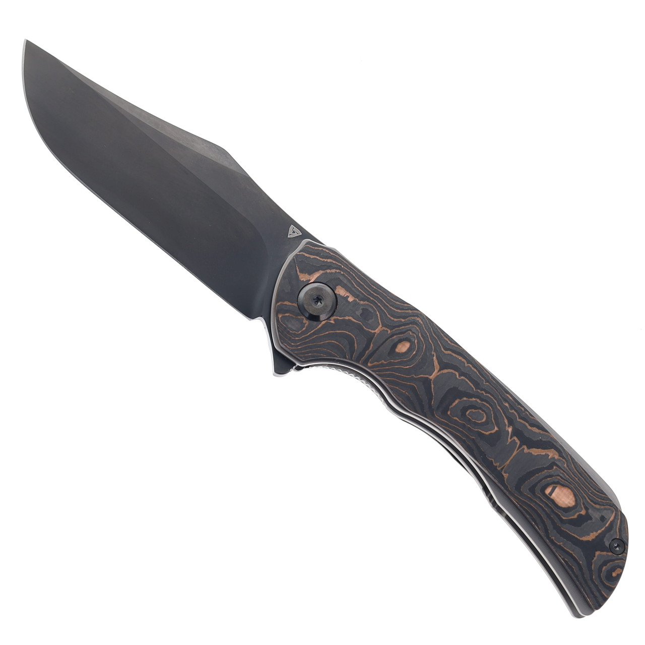 Tuya Kharis Folding Knife DLC M390 Blade Copper Infused Carbon