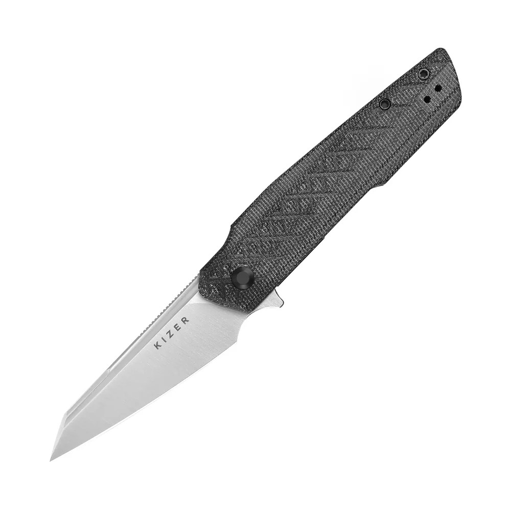 Kizer Skinner Folding Knife Black Micarta Handle Nitro-V Blade V3725A2