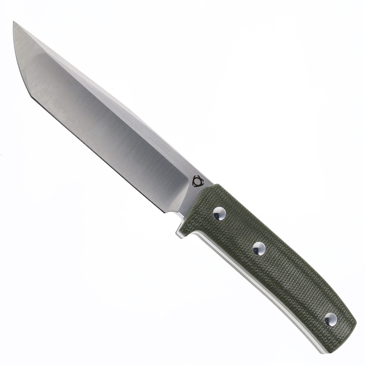 SixLeaf Fixed Blade Knife Green Micarta Handle 9Cr14MoV Plain Edge