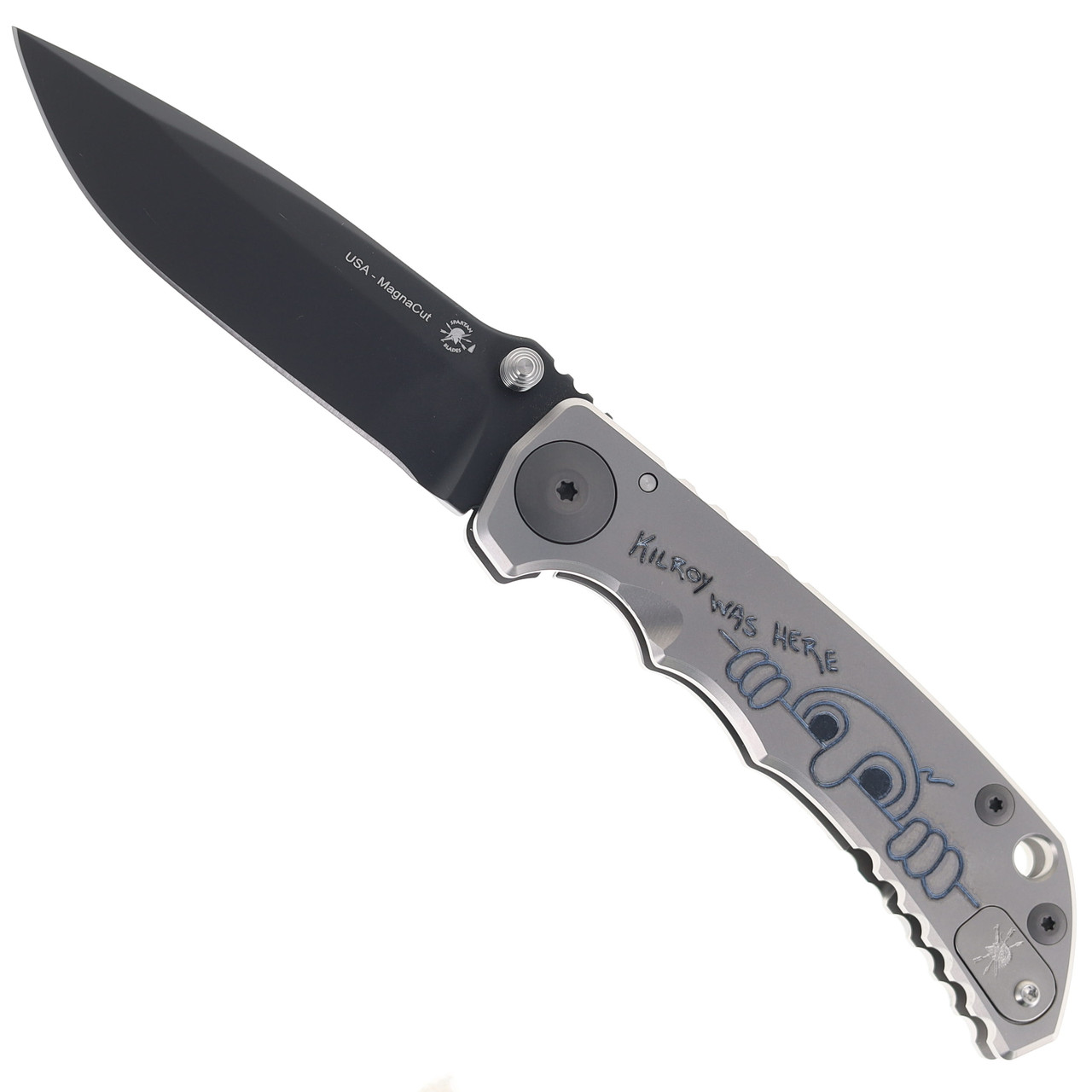 Spartan Harsey Folding Knife Kilroy Titanium Handle Magnacut Spear