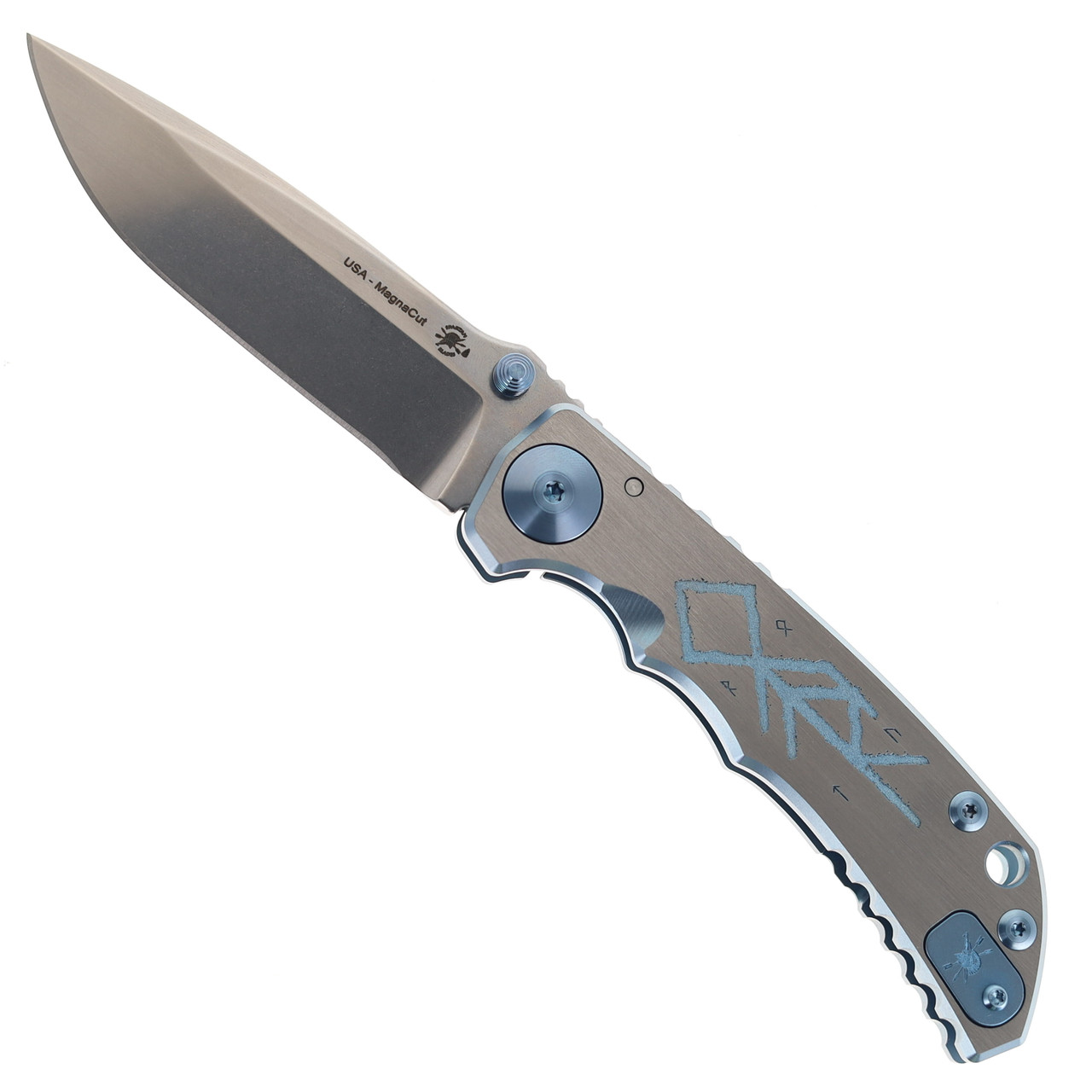 Spartan Harsey SF5 Custom Folding Knife Viking Trailwaker Titanium