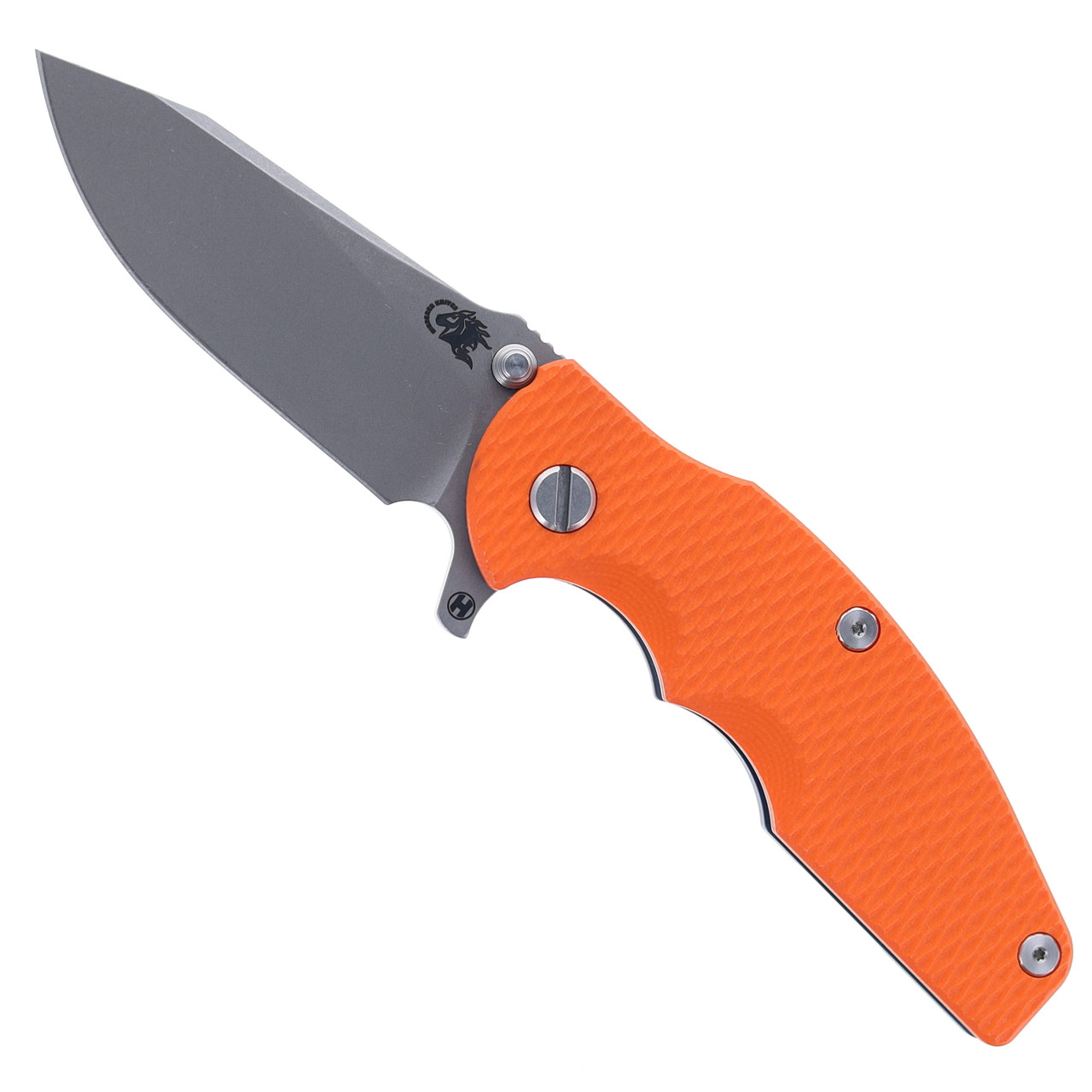 Hinderer Jurassic Slicer Folding Knife Orange G10 Handle Magnacut