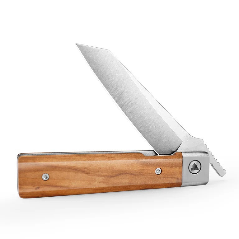 Trivisa Dolphin-FO Liner Lock Folding Knife Olive Wood Handle