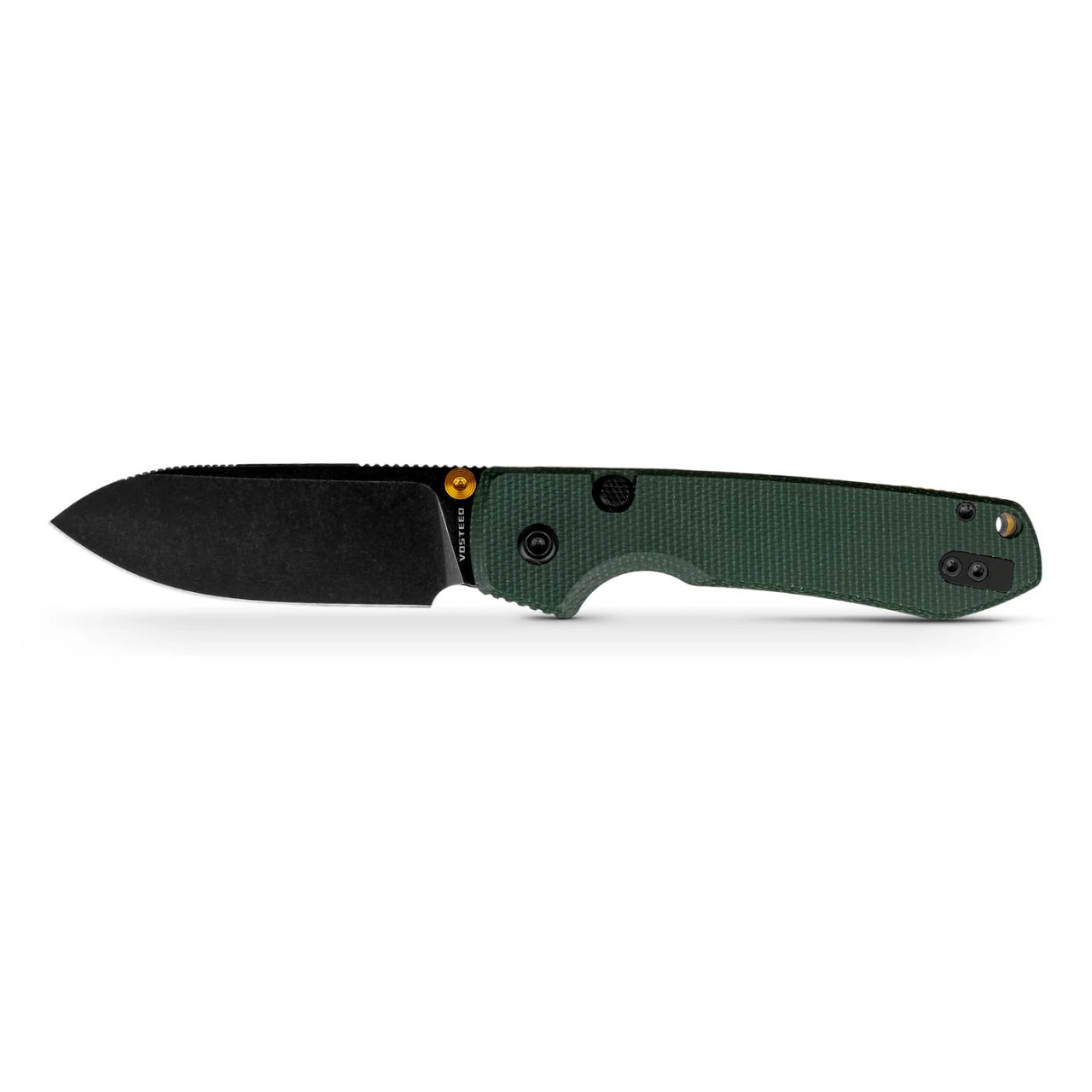 Vosteed Raccoon Top Liner Lock Folding Knife Green Micarta Handle